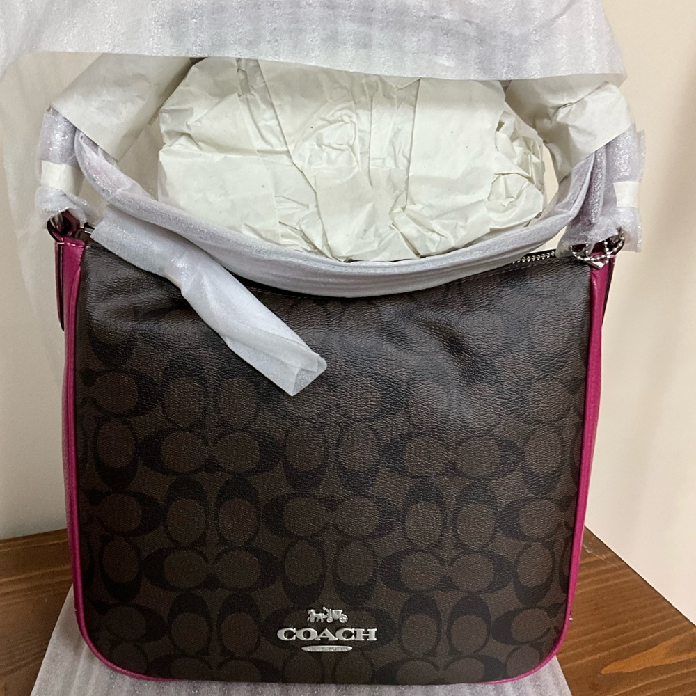 Coach Brown and Pink Women's Bag Brand New